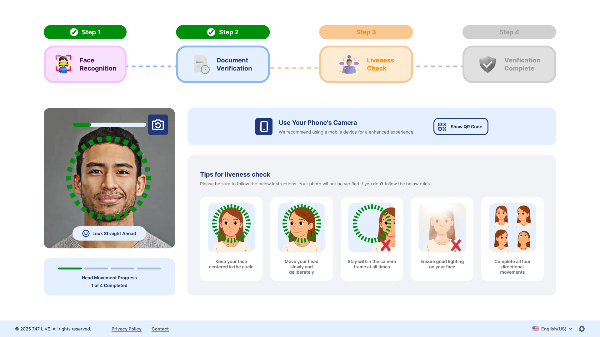 Step 3 Face Scan (Light)